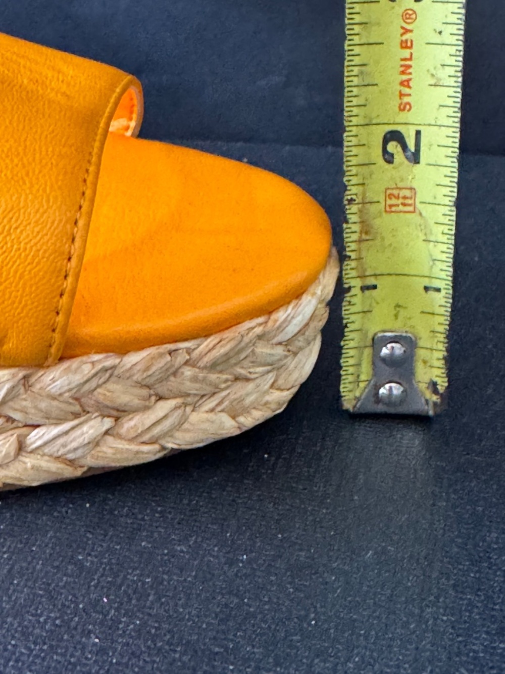 Vince Camuto Orange Leather Espadrille Sandals Ankle Strap Size 6 NWOB - Picture 16 of 16